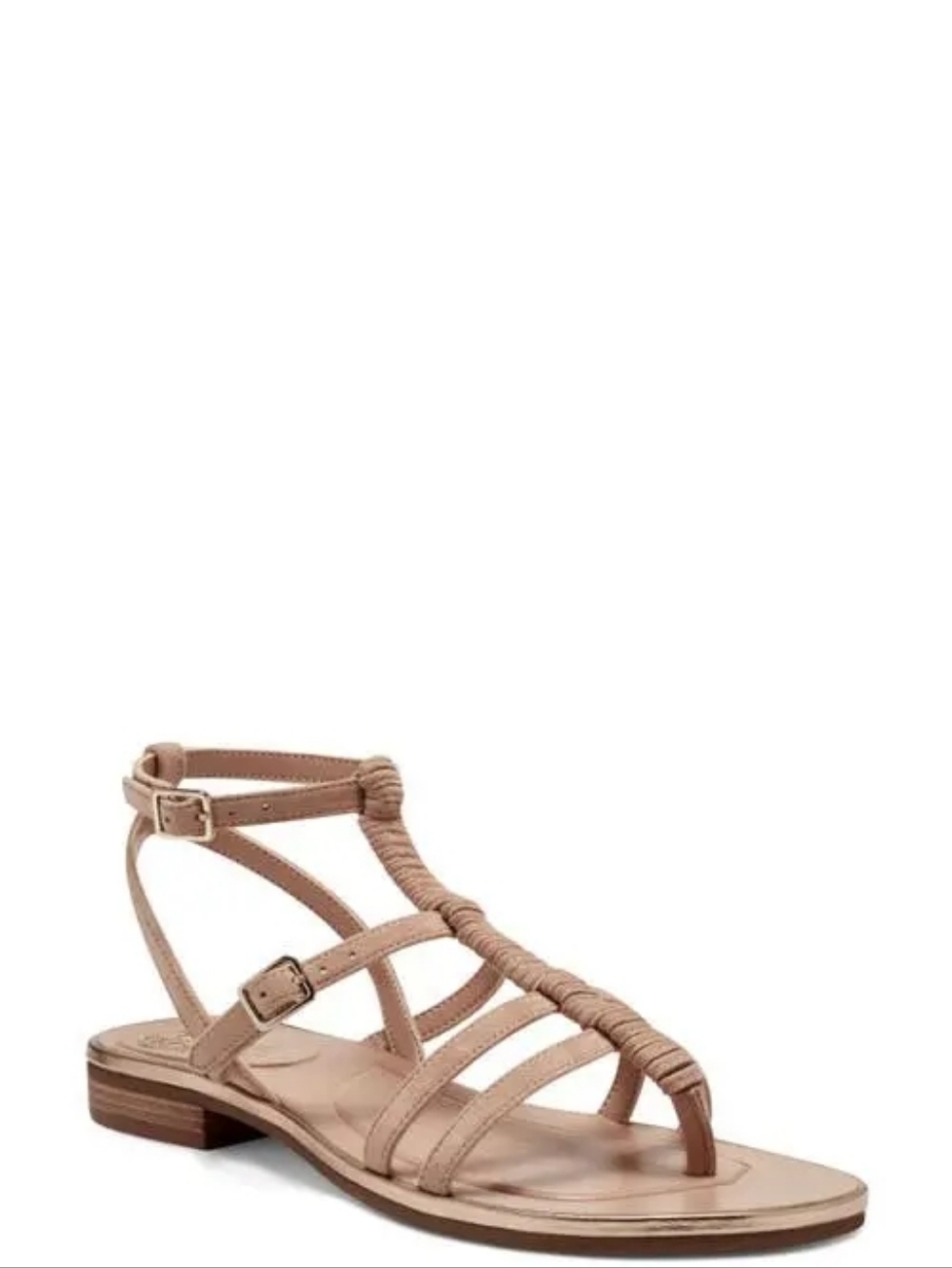 Vince Camuto Blush Pink Strappy Leather Gladiator Sandals